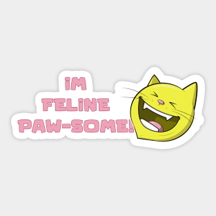 feline paw-some Sticker